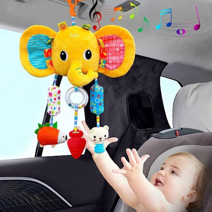 Juguete Sonajero Elefante – Ideal para Asiento de Coche y Cuna