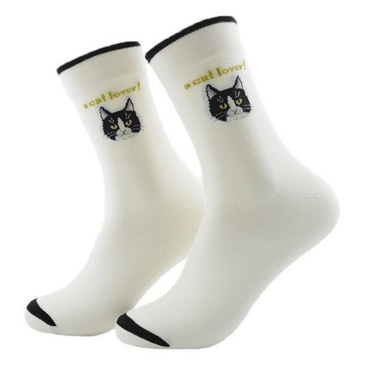 🐾 Calcetines gato “Miau Místico” blancos 🐱