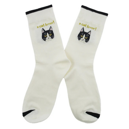 🐾 Calcetines gato “Miau Místico” blancos 🐱