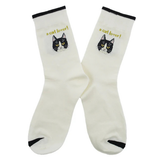 🐾 Calcetines gato “Miau Místico” blancos 🐱