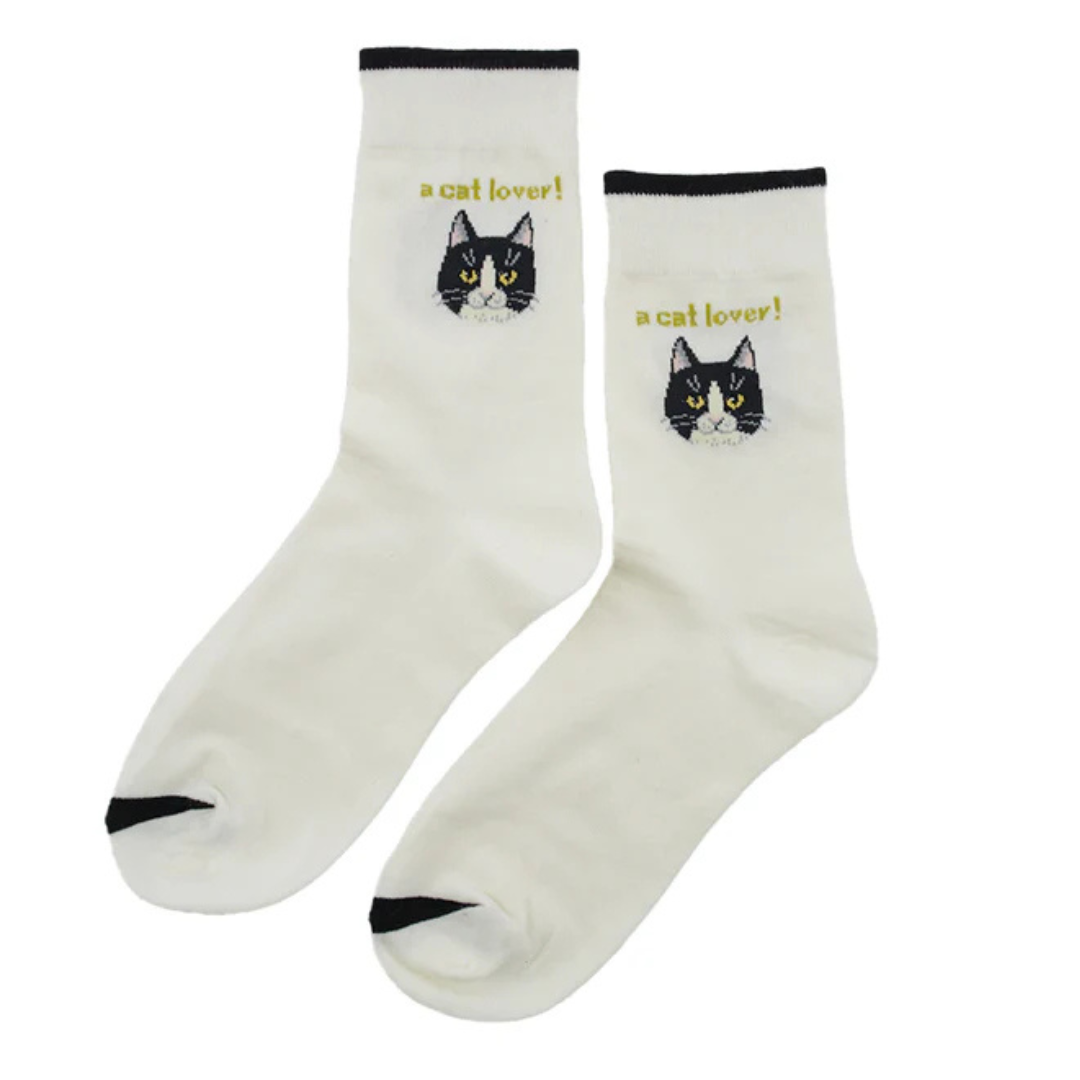 🐾 Calcetines gato “Miau Místico” blancos 🐱