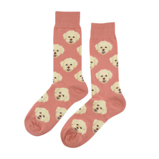 🐶 Calcetines Perro “Poodle Pop” – 🧡
