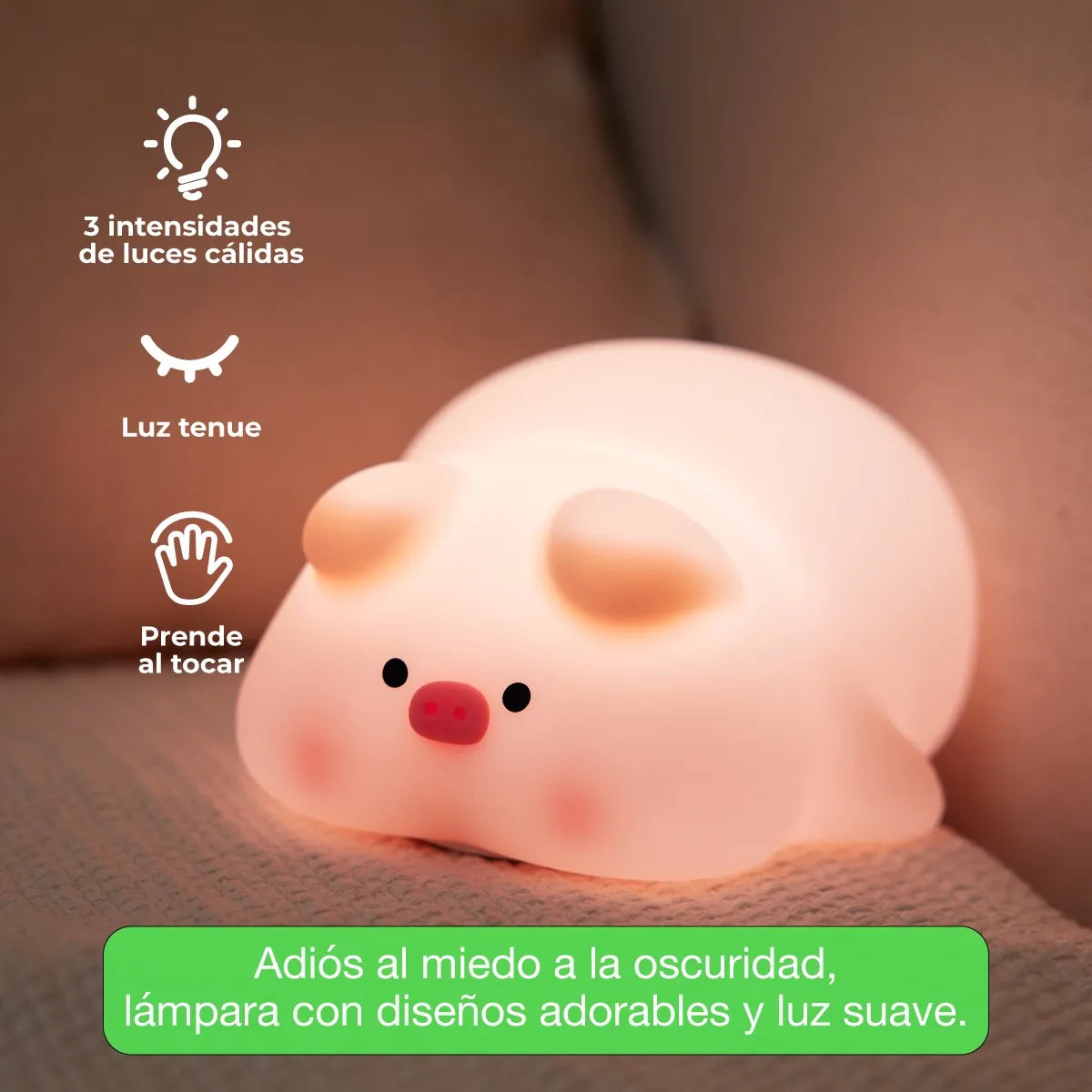 Lampara Led Infantil - Cerdito