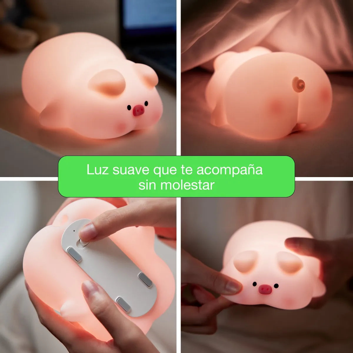 Lampara Led Infantil - Cerdito