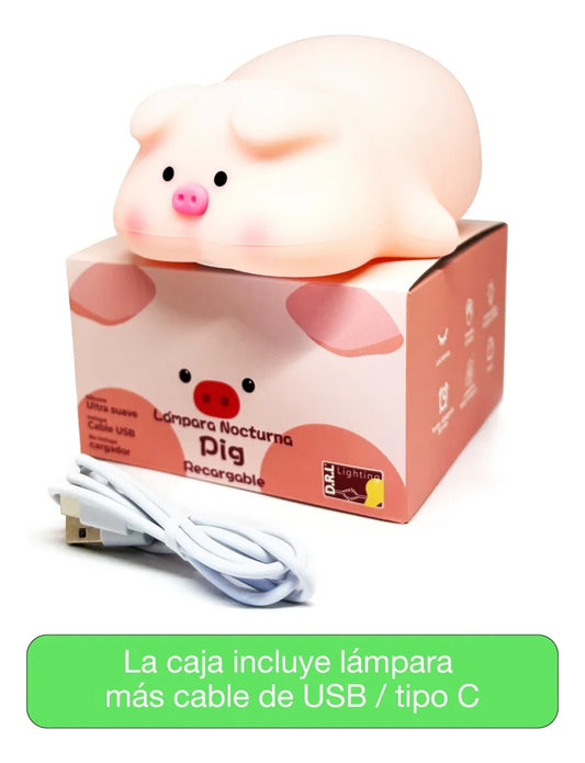 Lampara Led Infantil - Cerdito