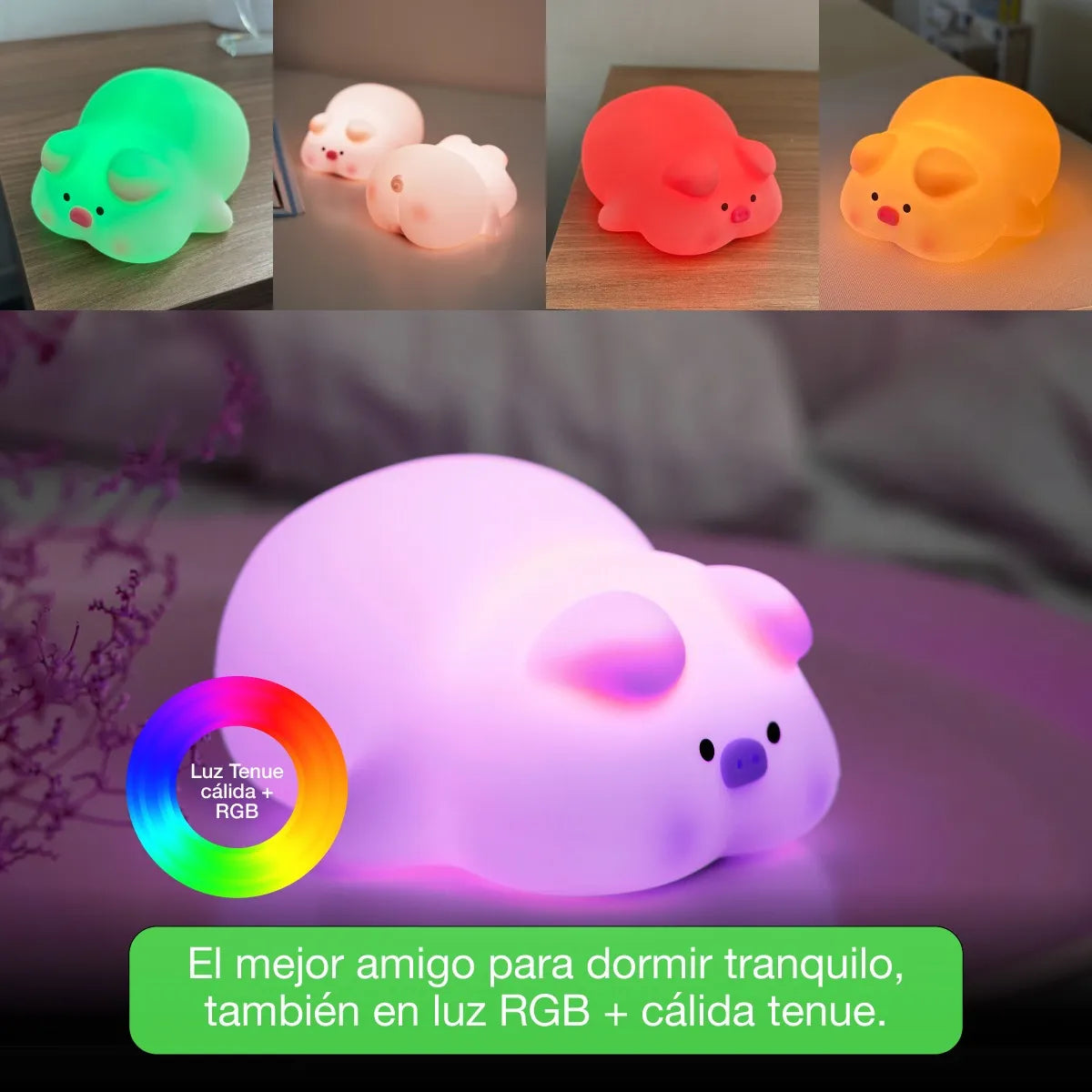 Lampara Led Infantil - Cerdito