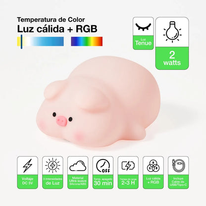 Lampara Led Infantil - Cerdito
