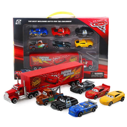Set 7 Autos Metal Cars Disney – McQueen, Jackson Storm y Mack 1:55