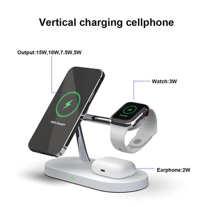 Cargador Inalámbrico 3 en 1 – Para iPhone, Apple Watch y AirPods
