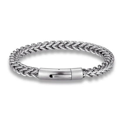 Pulsera de Acero Inoxidable Chapado en Oro 18K con Cierre Magnético