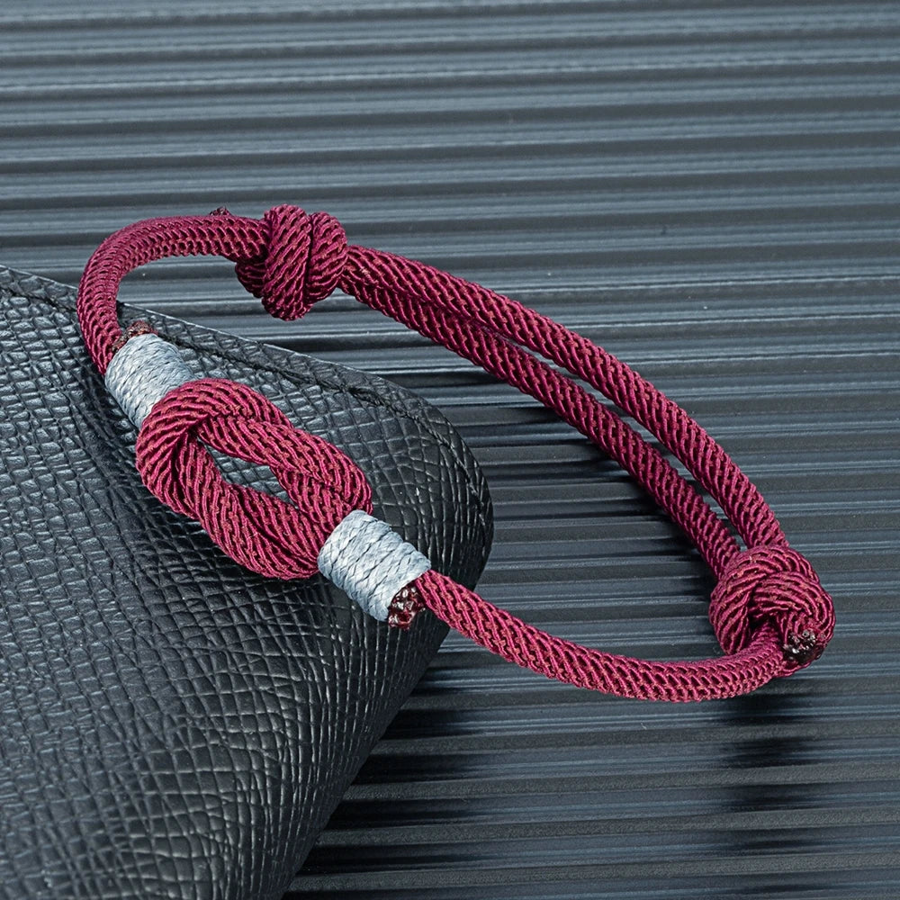 Pulsera con Nudo Ajustable Bicolor