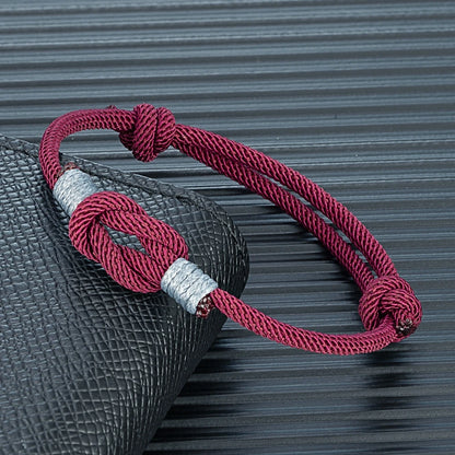 Pulsera con Nudo Ajustable Bicolor