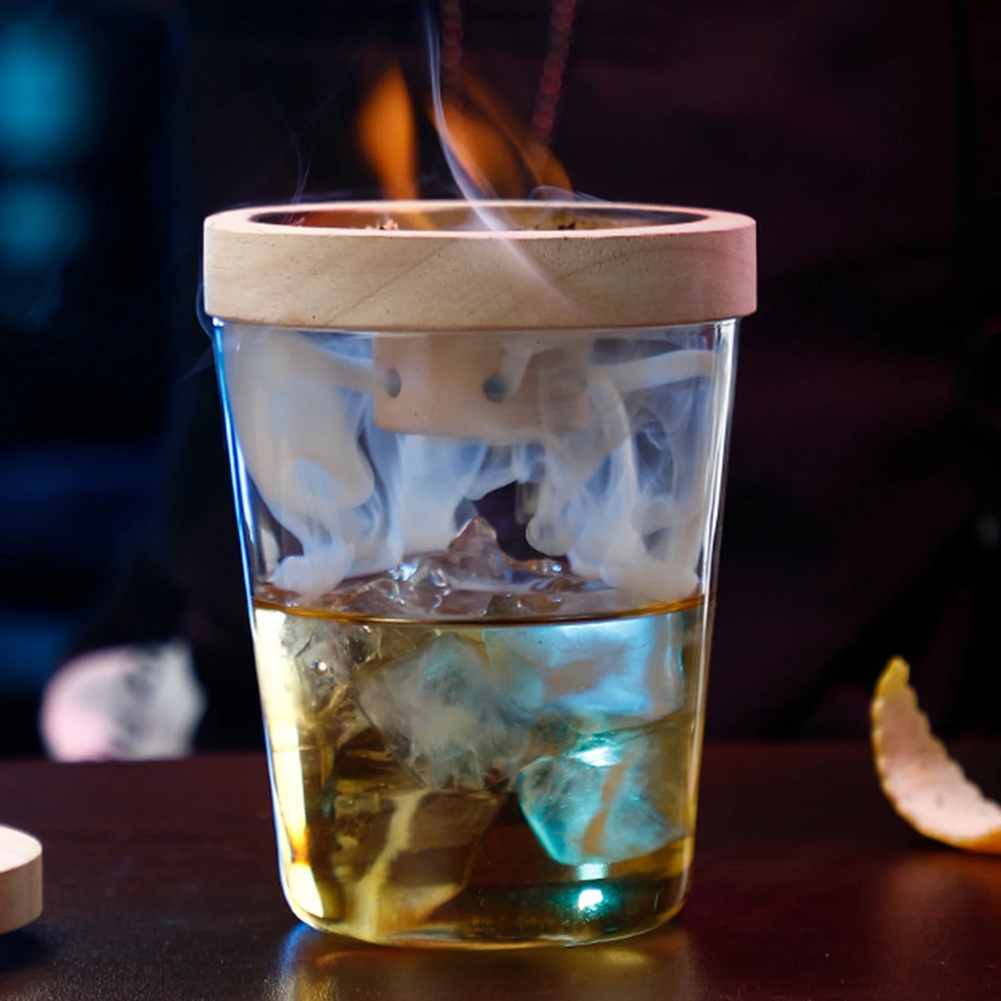 Kit Ahumador de Cócteles – Incluye 4 Astillas de Madera para Whisky y Tragos