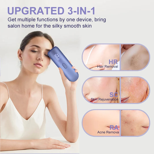 Depiladora Láser IPL Portátil 3 en 1
