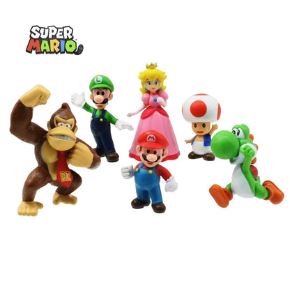 Set de Figuras Super Mario – 6 Personajes en PVC | Juguete Coleccionable para Niños