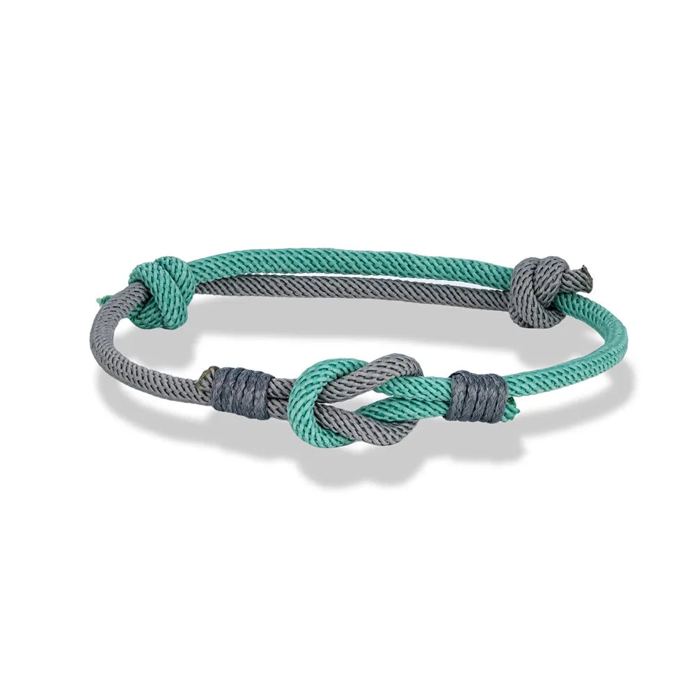 Pulsera con Nudo Ajustable Bicolor