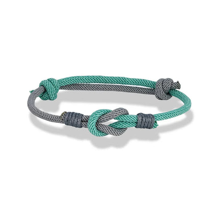 Pulsera con Nudo Ajustable Bicolor