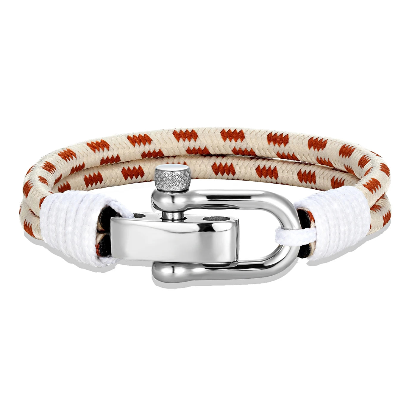 Pulsera de Cuerda Doble con Grillete de Acero Inoxidable – Estilo Vela