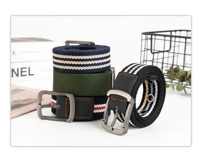 Cinturón Táctico de Lona – Unisex, Ajustable y Resistente para Uso Diario