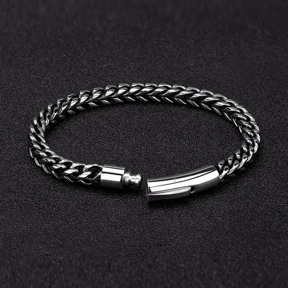 Pulsera de Acero Inoxidable Chapado en Oro 18K con Cierre Magnético