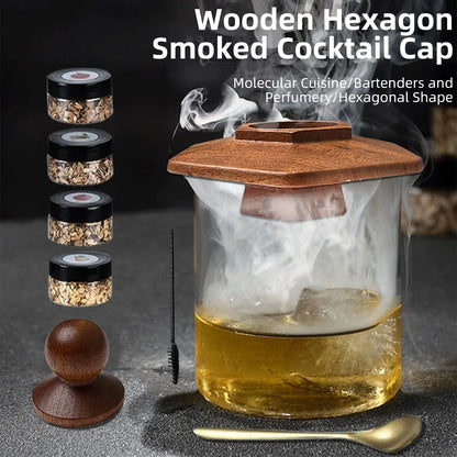 Kit Ahumador de Cócteles – Incluye 4 Astillas de Madera para Whisky y Tragos
