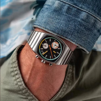 Reloj Deportivo Hombre CILOA – Diseño Wormhole, Esfera Grande