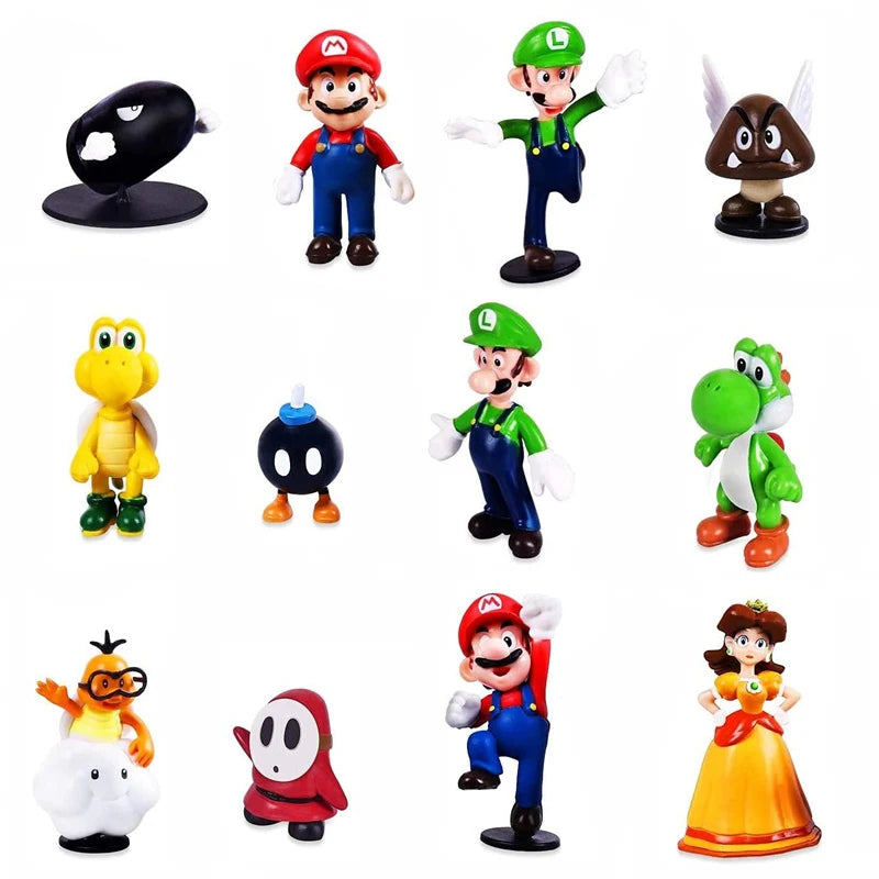 Set de Figuras Super Mario – 6 Personajes en PVC | Juguete Coleccionable para Niños