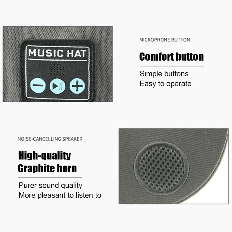 Gorro Deportivo Bluetooth con Altavoces y Micrófono Manos Libre
