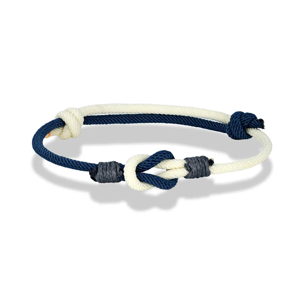 Pulsera con Nudo Ajustable Bicolor