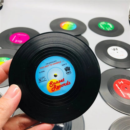 Posavasos Retro de Vinilo – Antideslizantes