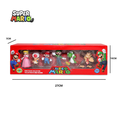 Set de Figuras Super Mario – 6 Personajes en PVC | Juguete Coleccionable para Niños