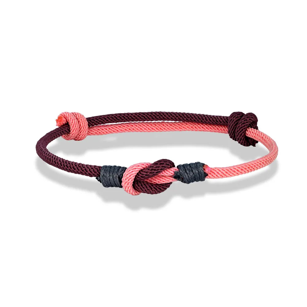 Pulsera con Nudo Ajustable Bicolor