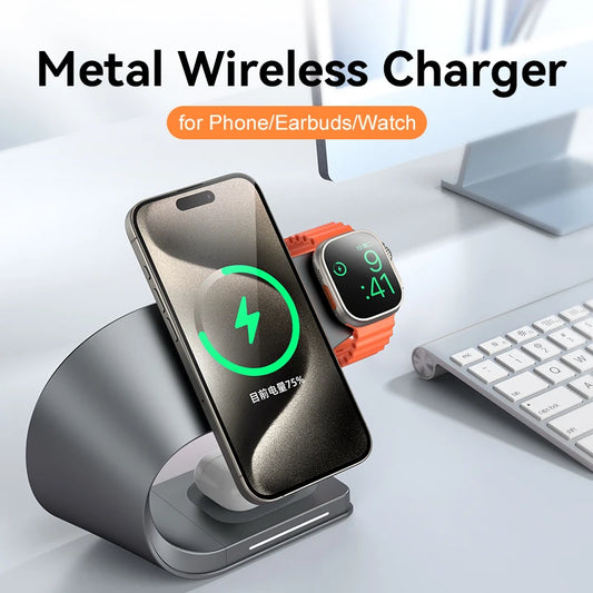 Cargador Inalámbrico 4 en 1 – para iPhone y Apple Watch