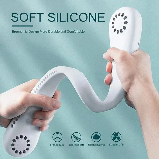 Ventilador de Cuello Sin Aspas – Portátil, Recargable y de 3 Velocidades