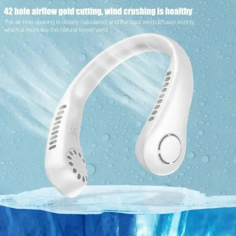 Ventilador de Cuello Sin Aspas – Portátil, Recargable y de 3 Velocidades