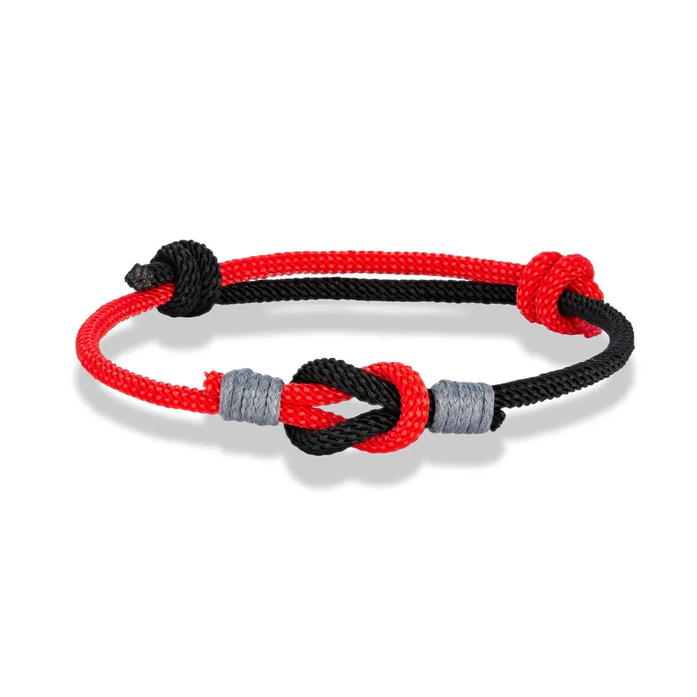 Pulsera con Nudo Ajustable Bicolor