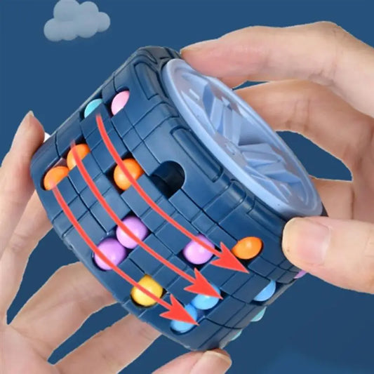 Cubo Giratorio 3D Antiestrés – Rompecabezas Educativo Montessori para Niños