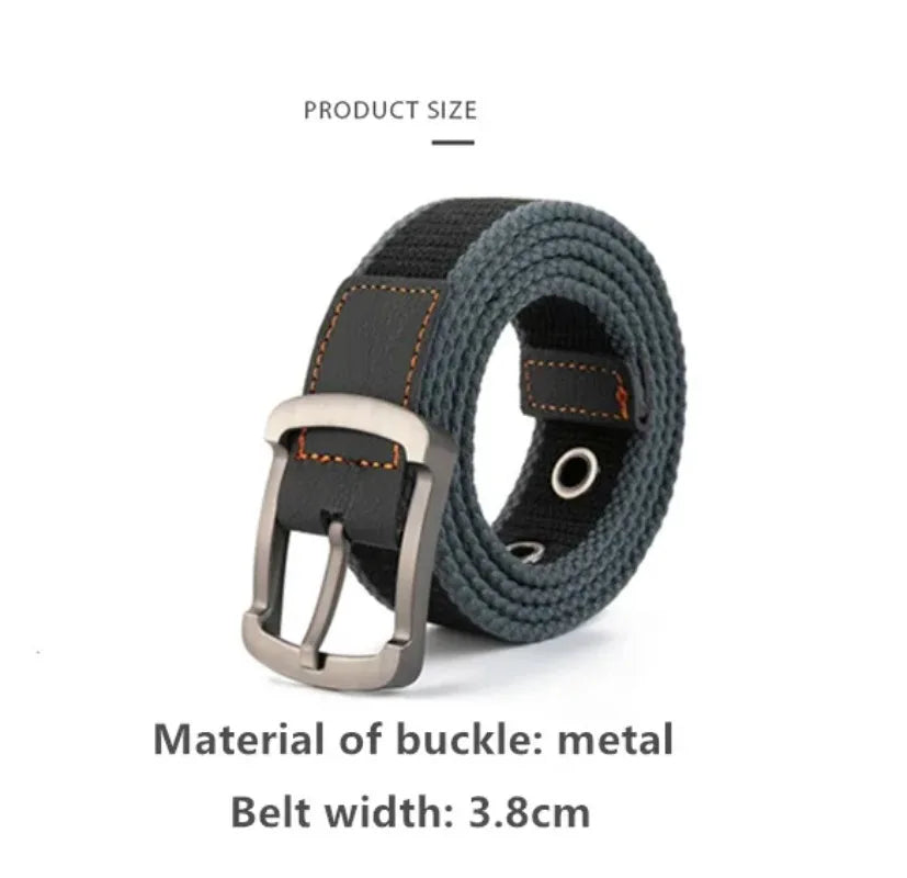 Cinturón Táctico de Lona – Unisex, Ajustable y Resistente para Uso Diario