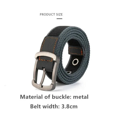 Cinturón Táctico de Lona – Unisex, Ajustable y Resistente para Uso Diario