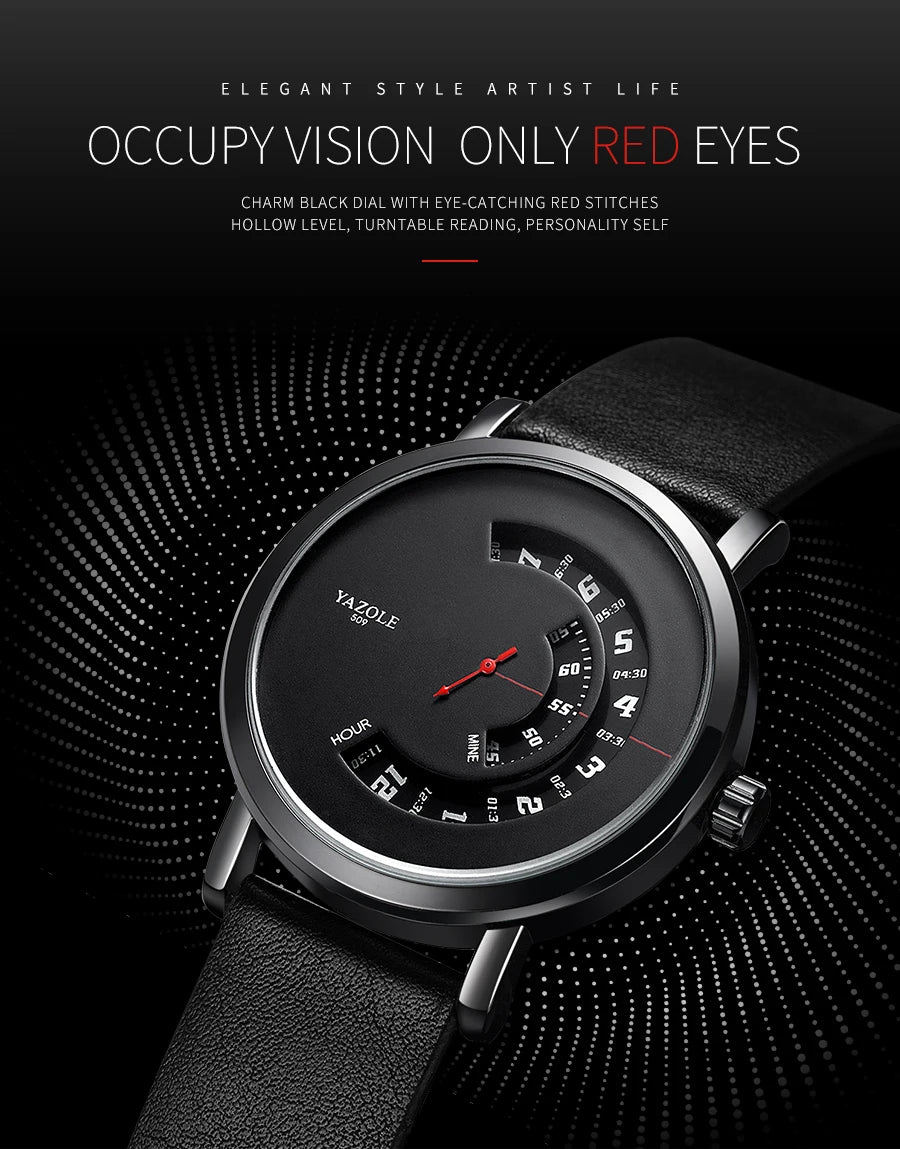 Reloj de cuarzo casual para hombre,