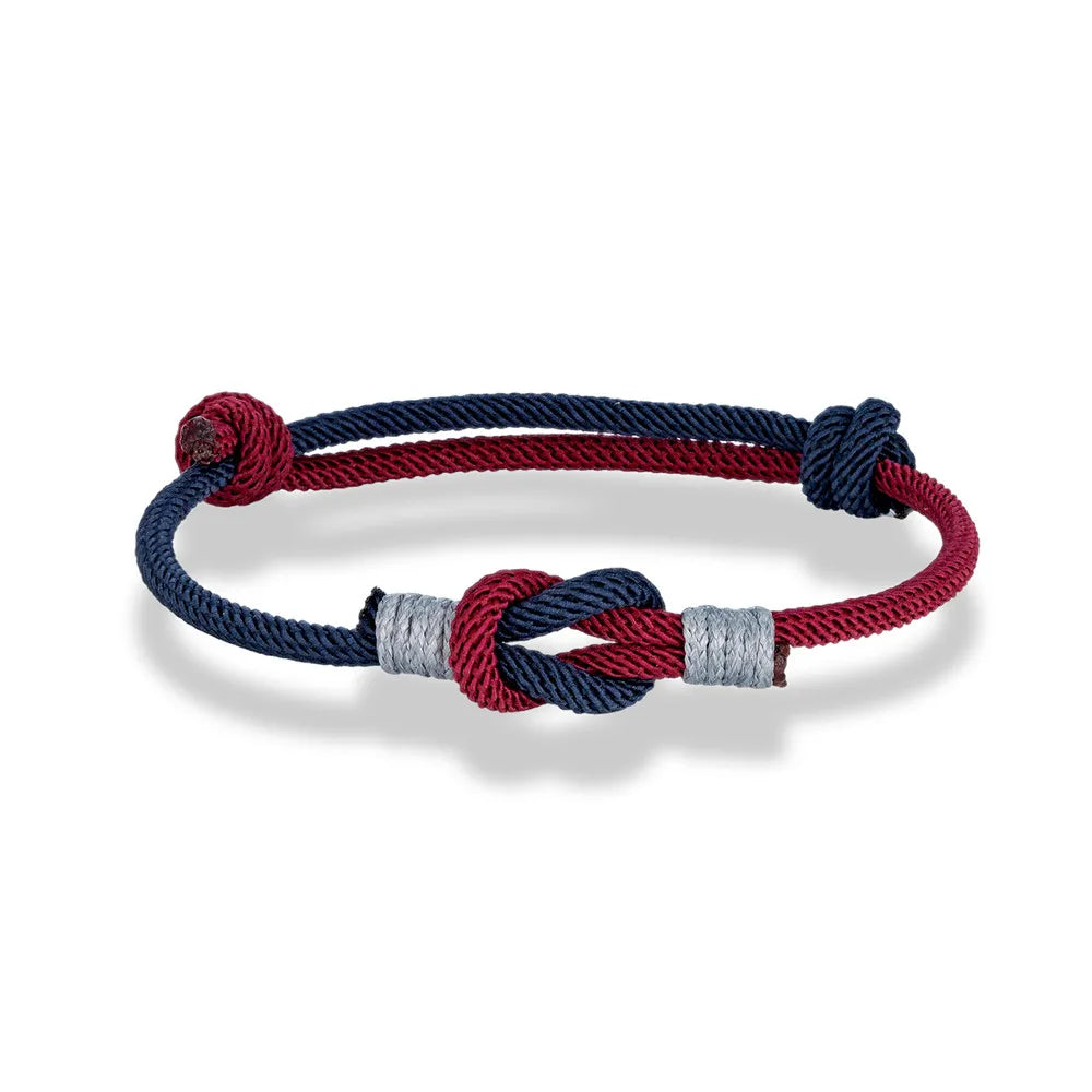 Pulsera con Nudo Ajustable Bicolor