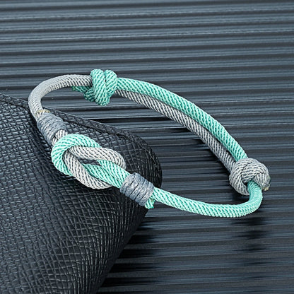 Pulsera con Nudo Ajustable Bicolor