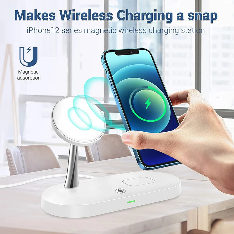 Cargador Inalámbrico 3 en 1 – Para iPhone, Apple Watch y AirPods