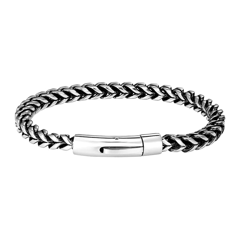 Pulsera de Acero Inoxidable Chapado en Oro 18K con Cierre Magnético