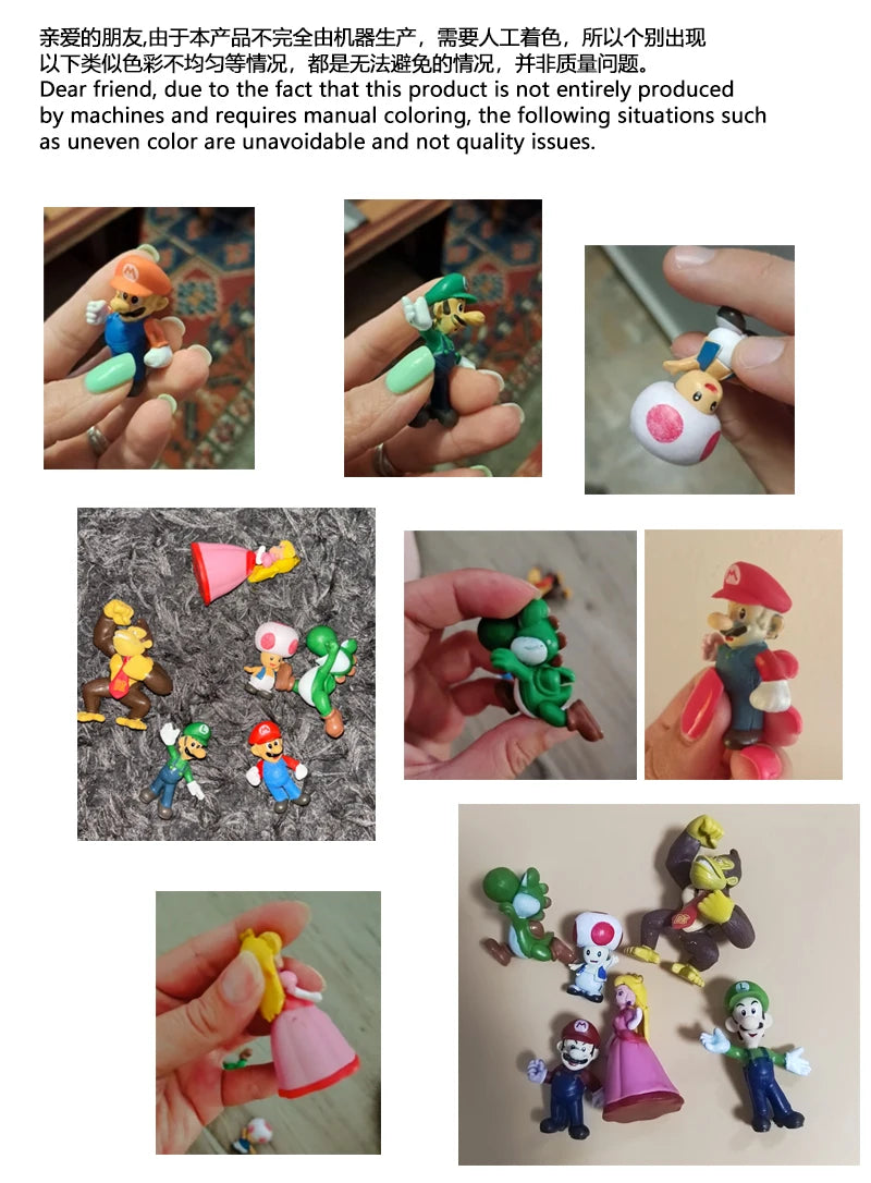 Set de Figuras Super Mario – 6 Personajes en PVC | Juguete Coleccionable para Niños