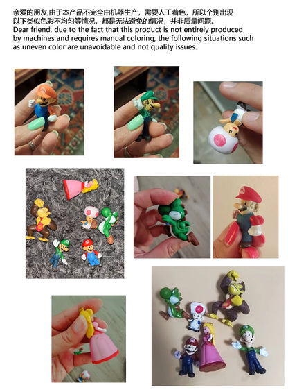 Set de Figuras Super Mario – 6 Personajes en PVC | Juguete Coleccionable para Niños
