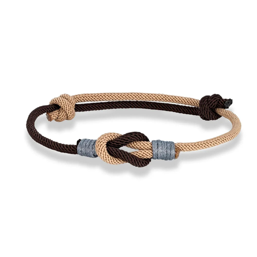 Pulsera con Nudo Ajustable Bicolor