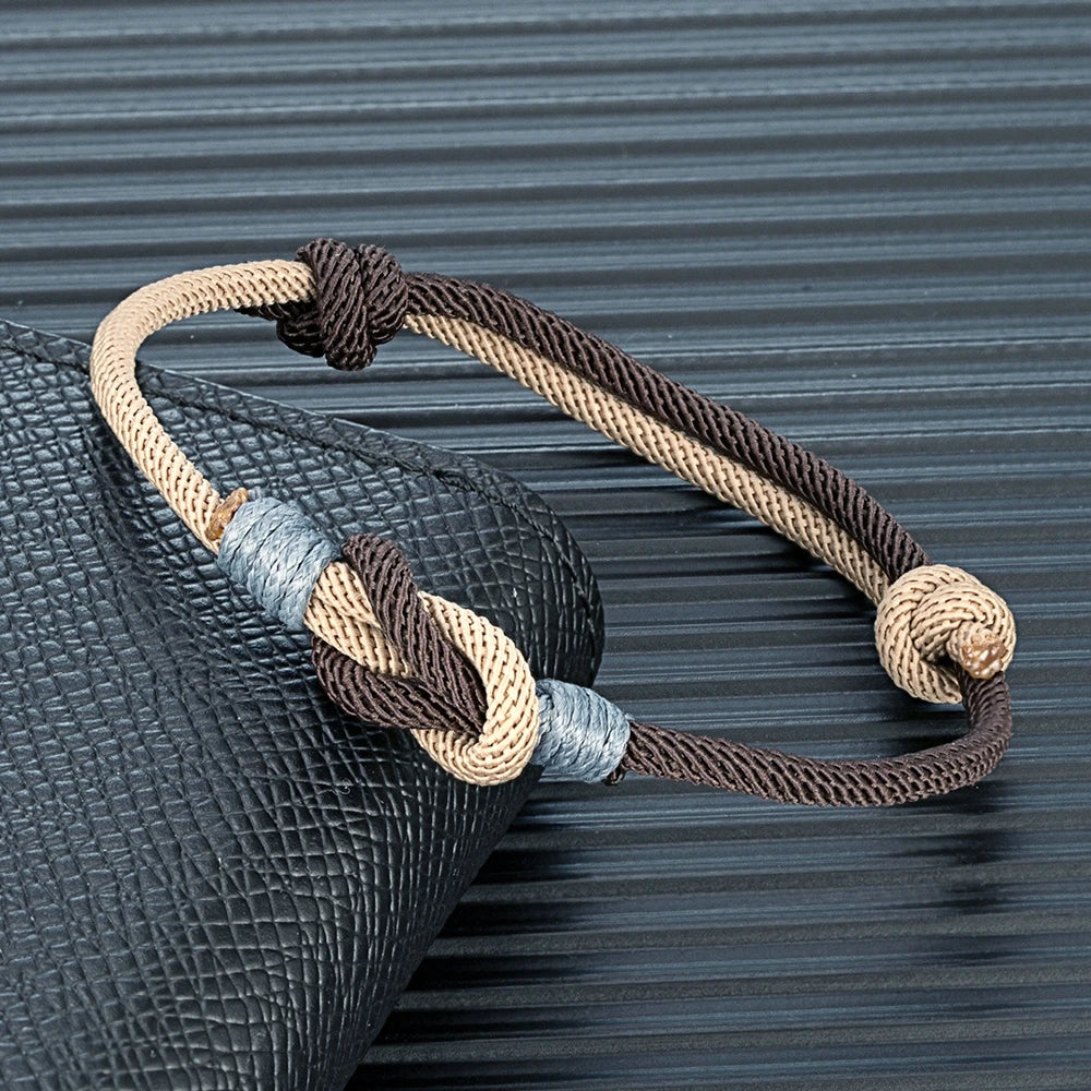 Pulsera con Nudo Ajustable Bicolor