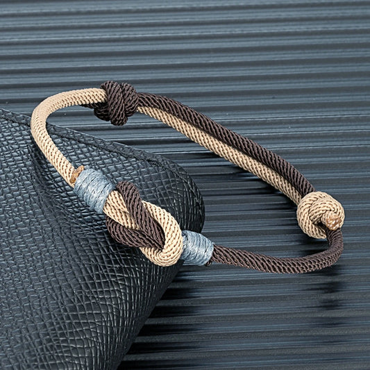 Pulsera con Nudo Ajustable Bicolor