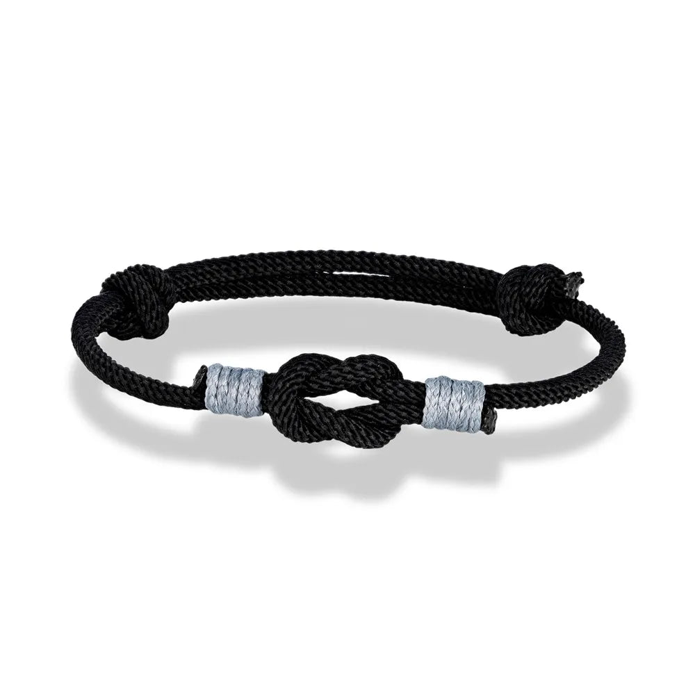Pulsera con Nudo Ajustable Bicolor